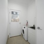 white front load washing machine