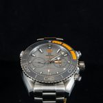 round black chronograph watch